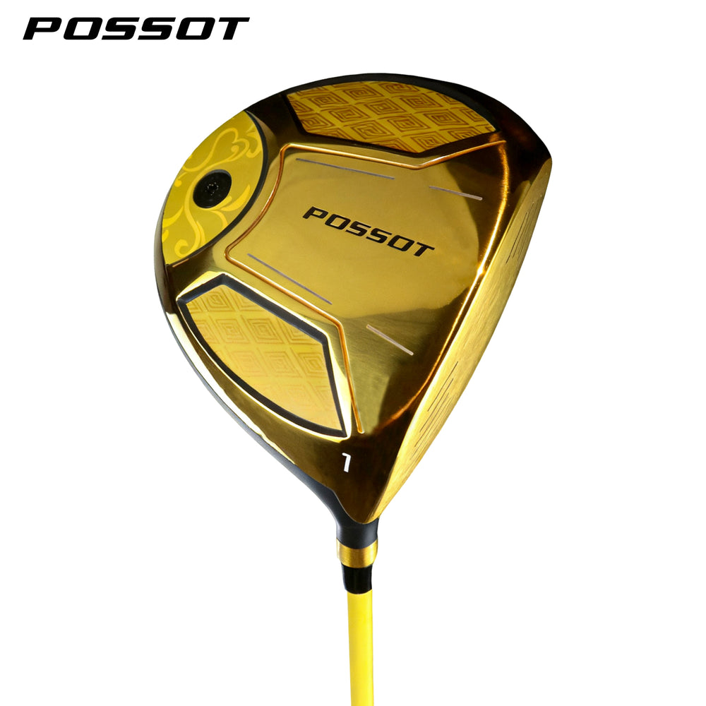 POSSOT Golden-colored titanium alloy golf club golf driver for man
