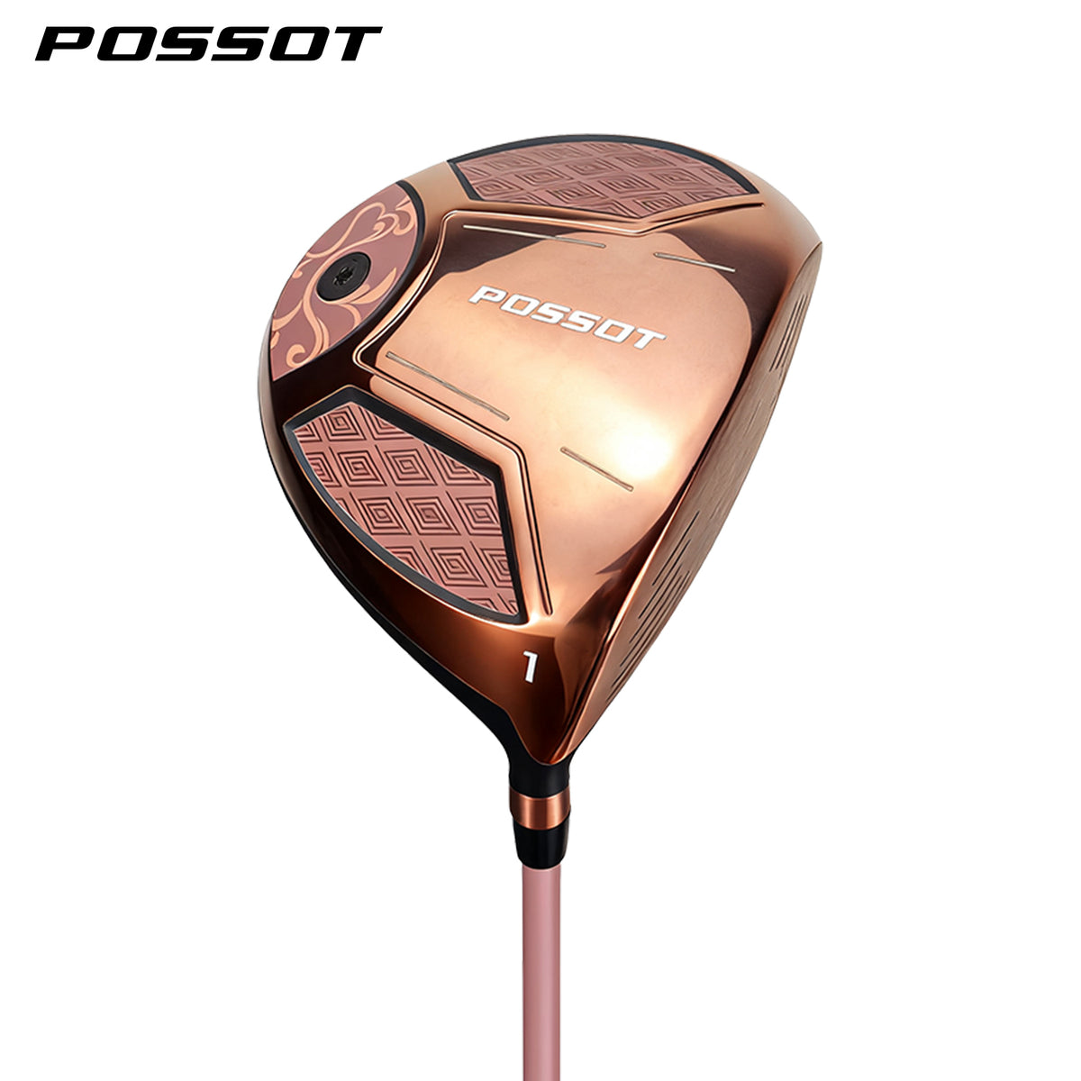 POSSOT Rose-colored titanium alloy golf club golf driver for man