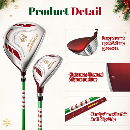 POSSOT Kid Golf Club Set, Christmas Gift for Young Beginner Golfers