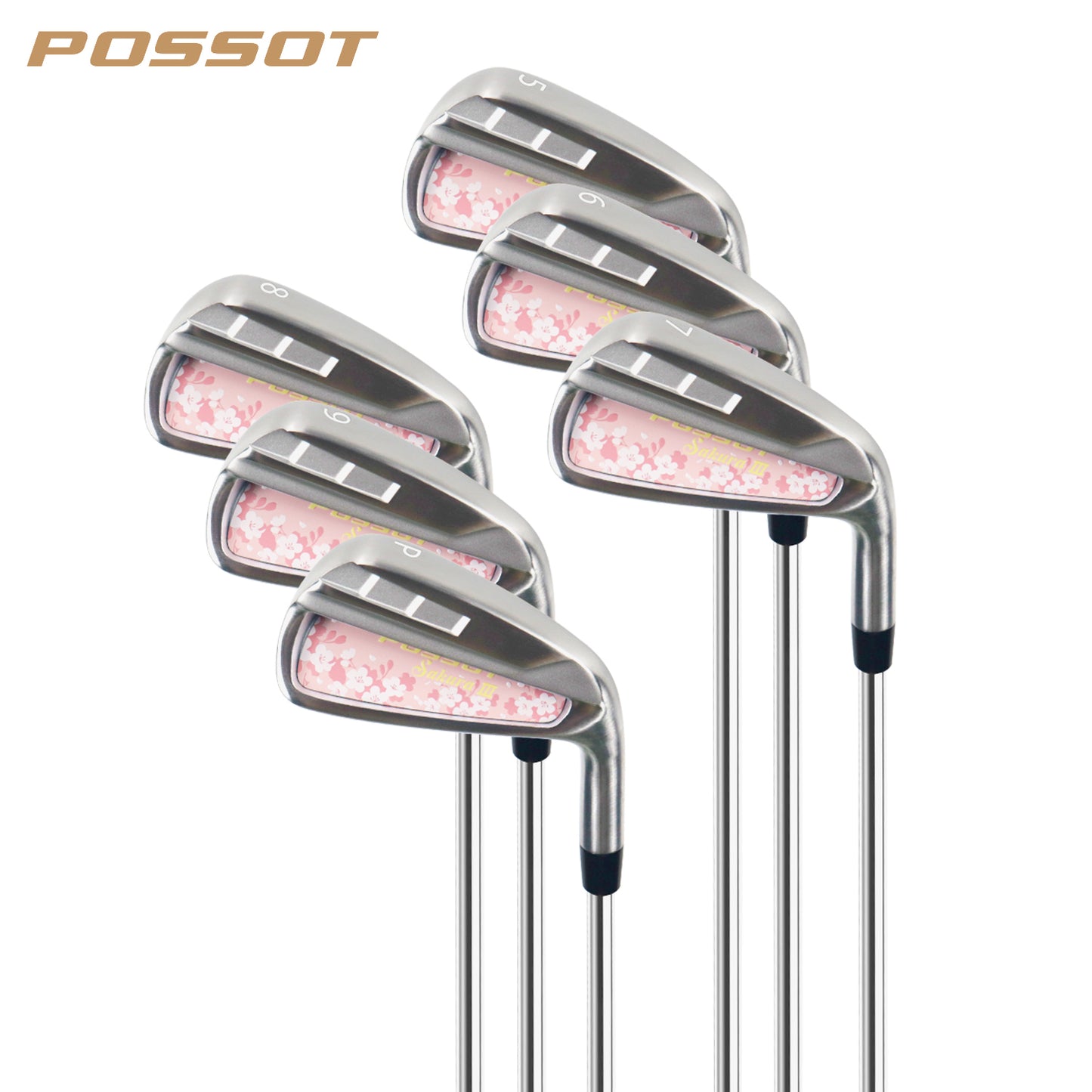 POSSOT Sakura III Women’s Complete Golf Club Set – Pink Ladies Carbon Golf Clubs Full Set with Matching Golf Bag