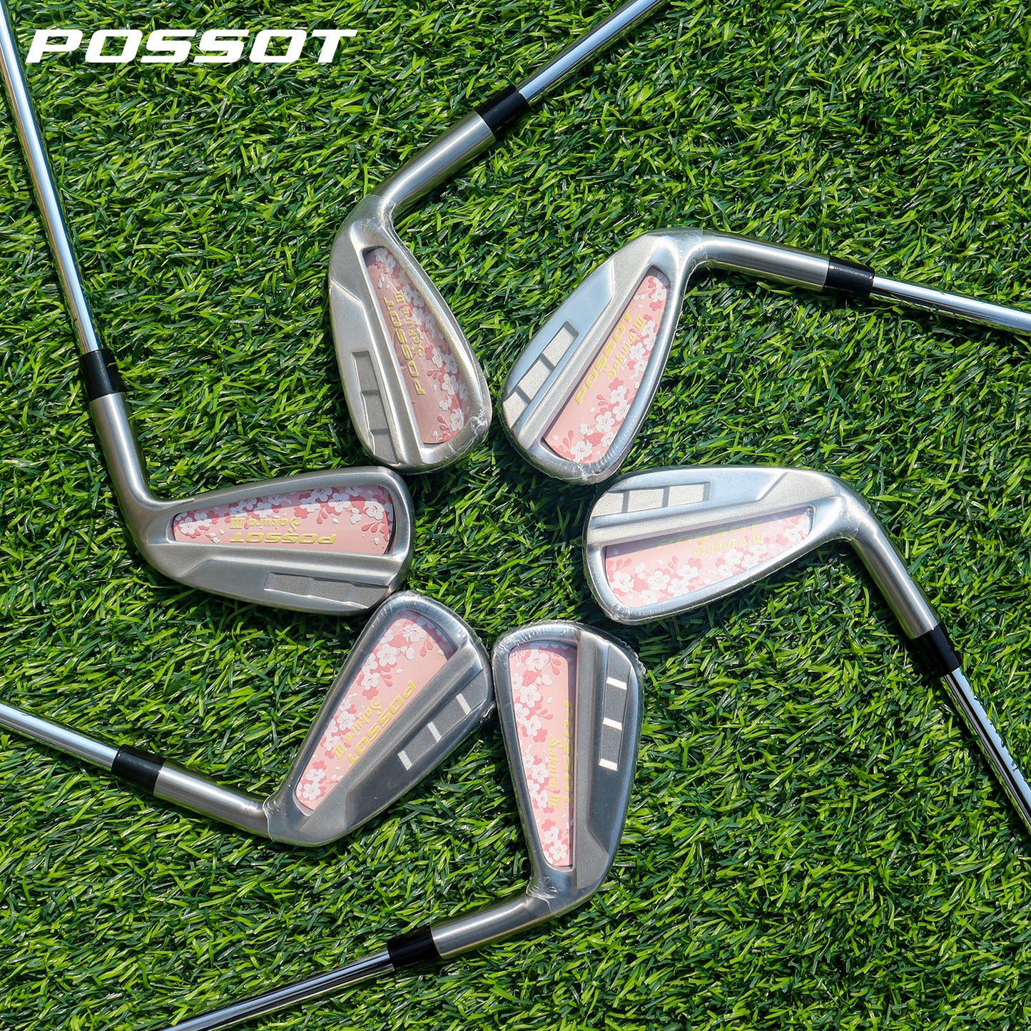 POSSOT Sakura III Women’s Complete Golf Club Set – Pink Ladies Carbon Golf Clubs Full Set with Matching Golf Bag