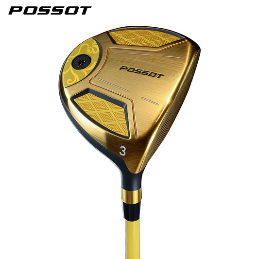 POSSOT Golden-colored titanium alloy golf fairway 3 wood golf fairway