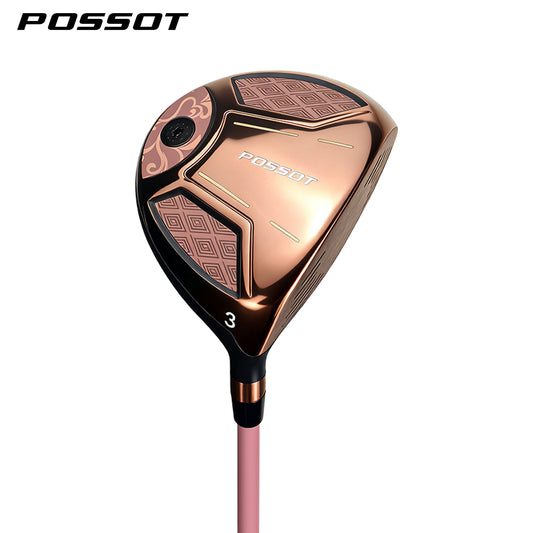 POSSOT Rose-colored titanium alloy golf fairway 3 wood golf fairway